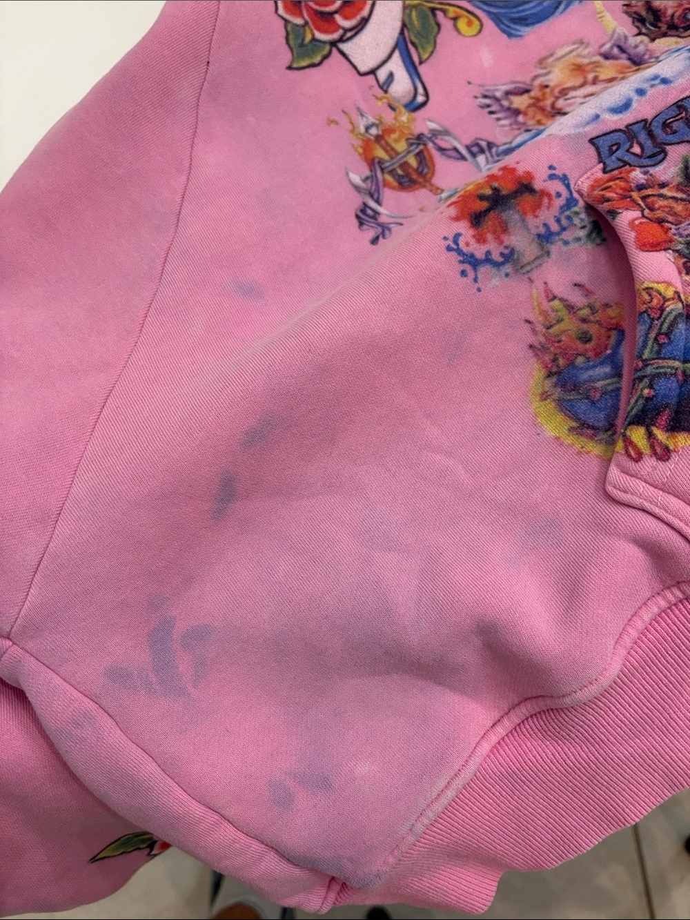 Righteous Pink zipper hooded sweatshirt - Picture 8 of 9